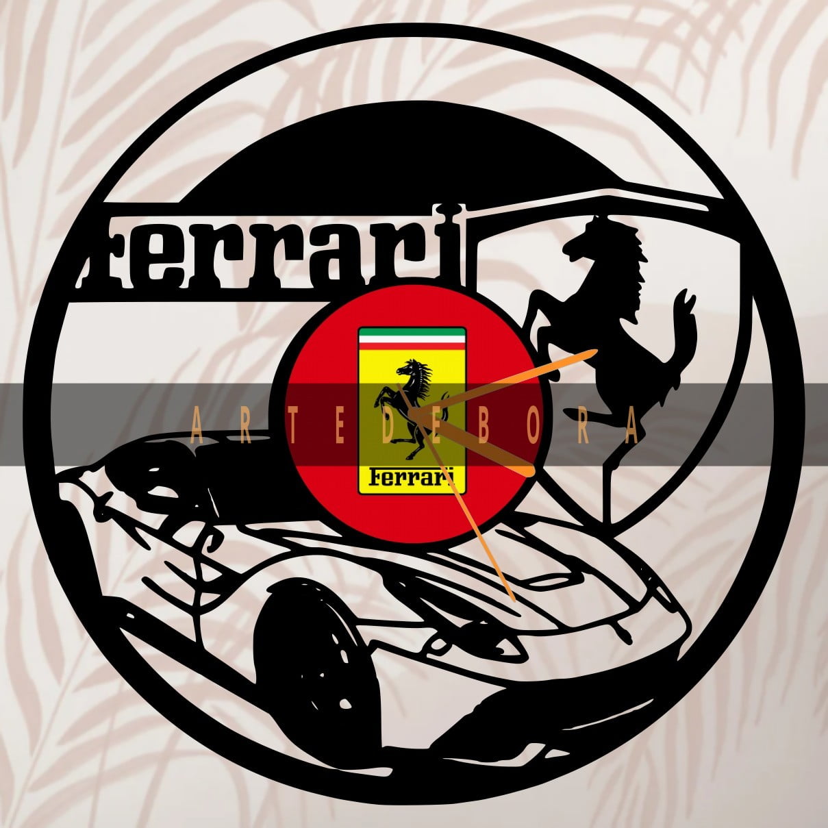 Reloj en Disco de Vinilo – Ferrari LaFerrari