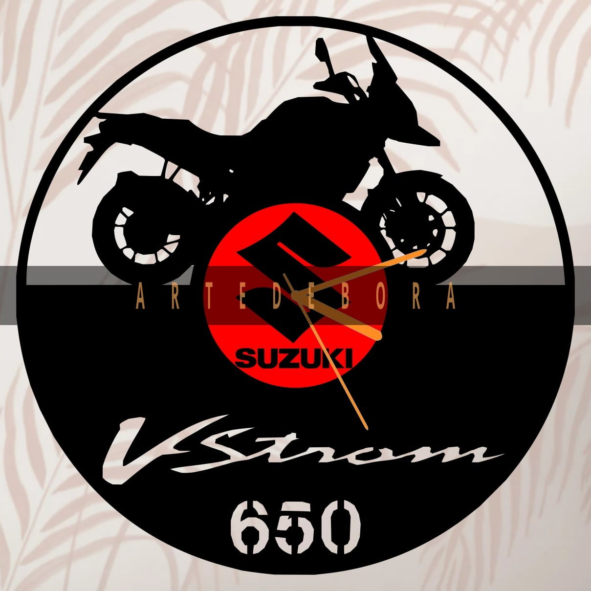 Reloj en Disco de Vinilo – Suzuki VStrom 650