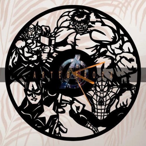 Reloj en Disco de Vinilo – Avengers