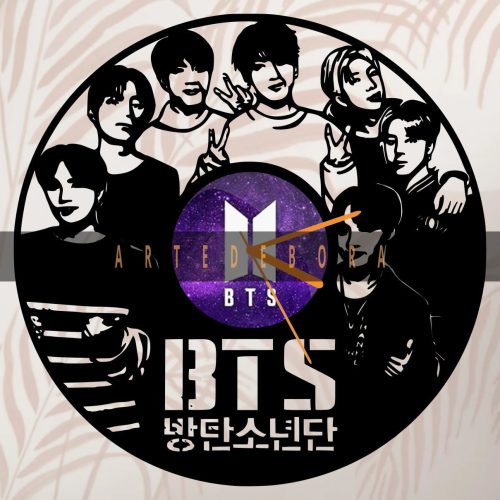 Reloj en Disco de Vinilo - BTS