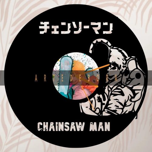Reloj en Disco de Vinilo – Chainsaw Man