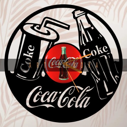 Reloj en Disco de Vinilo – Coca Cola