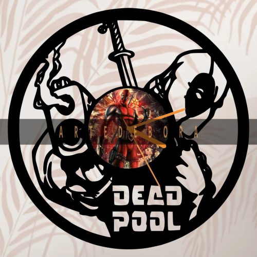 Reloj en Disco de Vinilo - Deadpool