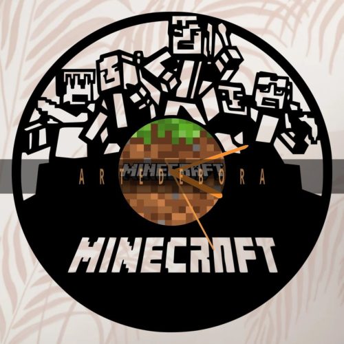 Reloj en Disco de Vinilo – Minecraft