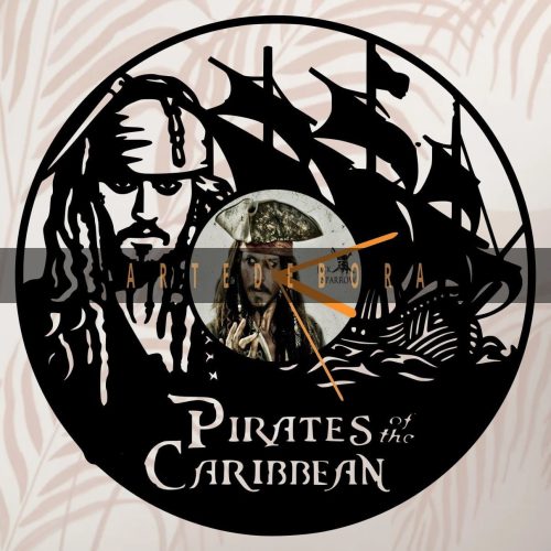 Reloj en Disco de Vinilo – Piratas del Caribe