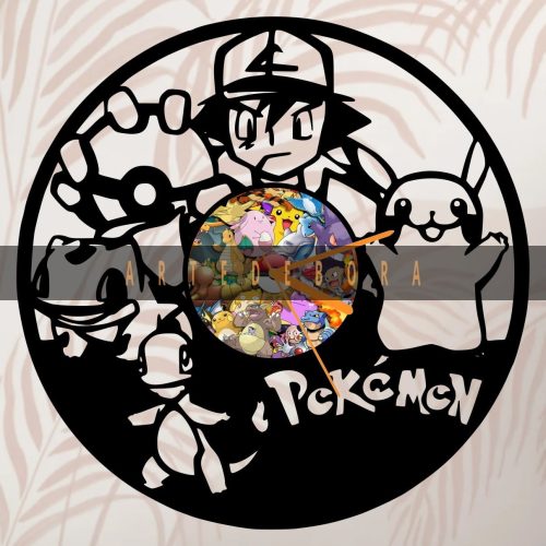 Reloj en Disco de Vinilo – Pokémon 2