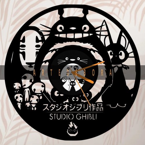 Reloj en Disco de Vinilo – Studio Ghibli Totoro 2